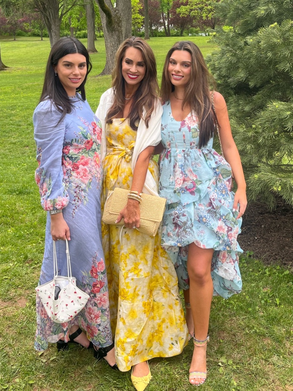Zimmermann Blue Floral Long Sleeve Dress